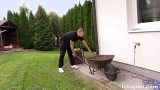 Bi Gardener spying on freaky lovers