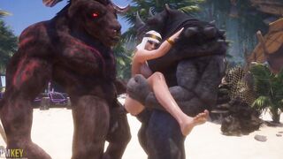 Monsters with Horse Cocks Banged! big boobed blonde | Huge Penis