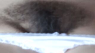 Spying on the unshaved and aroused twat of Hispanic stepmom
