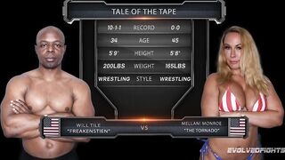 Naked Wrestling As Bigtits mom Mellanie Monroe wrestles Will Tile