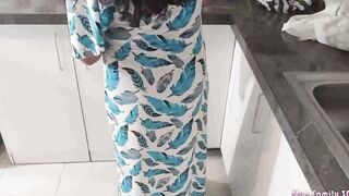 Freaky Step Daughter Gets Boned With Her Stepdad Into The Kitchen