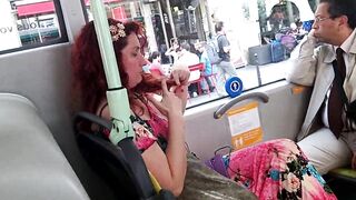 Bus high heels bimbo two