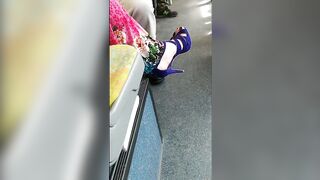 Bus high heels bimbo two