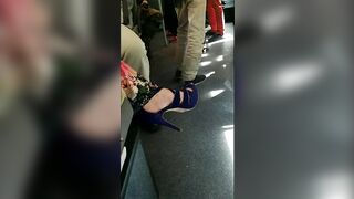 Bus high heels bimbo two
