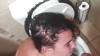 Stupid whore gets dragged by hair | humiliation | pisswhore