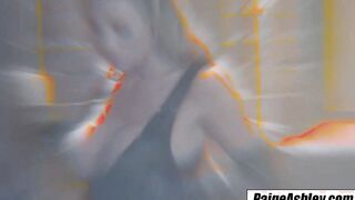 Paige Ashley bondage session with husbands friend inside swing