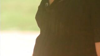 Vulgar milfs got nailed till orgasm inside an outside 3 way