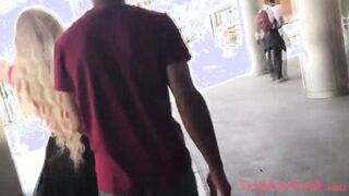 Walk around at the Vegas strip, she showed her g-string
