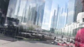 Walk around at the Vegas strip, she showed her g-string