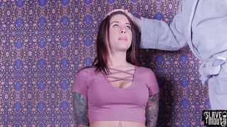 Food bdsm FETISH sub eats cum over and over