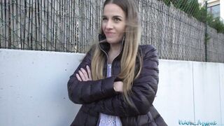 Outdoors Agent Eveline Dellai fucks a stranger for his casino