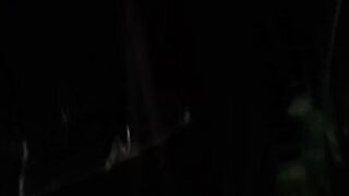 I cum inside her mouth at night inside a dark forest