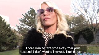 Pickedup big tit blonde gets bentover before ride stiff rod