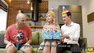 HUNT4K. For money lucky dude manages to boned blonde into