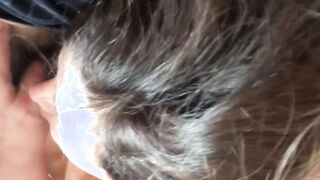 Old woman blowing the dicks of her students