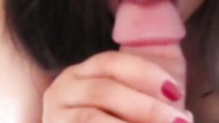 oriental mom Getting Her Penis blowing On With A Creampie