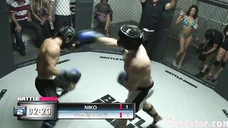 Blonde babe Sophie Dee Smother's Boxing Loser With Her Huge