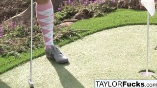 Taylor shows you her huge boobs