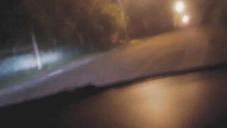 The lady inside white at the crossroads took a piece