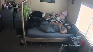 Voyeur lovers wake up and pounded