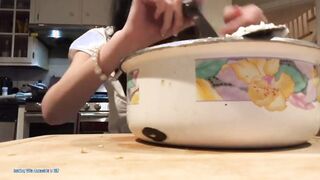 Cooking with oriental star Alexandria Wu inside 1957
