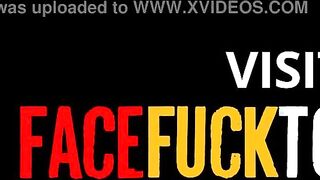 Hard throat fucking hispanic bimbo has face made for me