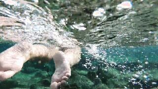I go diving with my Ass Plug (Anal Toy swimming)