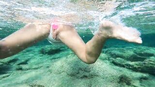 I go diving with my Ass Plug (Anal Toy swimming)