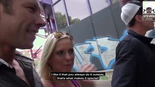 ROUGH 3SOME: 2 MEN share a cougar! StevenShame.dating