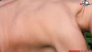 Blonde public double penetrated during the anal 3 way rolep