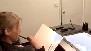 Squirting blonde babe and behind the scenes