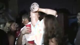 Sensual college bimbo is watched getting screwed