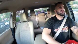 Step Sisters Seduce Handsome Uber Driver Into Outside