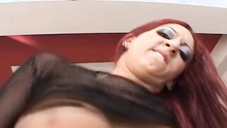 atm red head mom takes it deep into her ass, she loves it