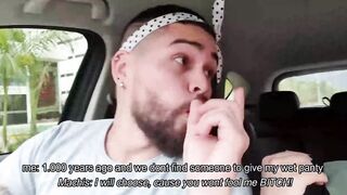 Martina was challenge to offer her panty with squirt to
