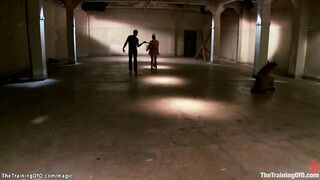 Blonde trainee offer hand job on bbcs