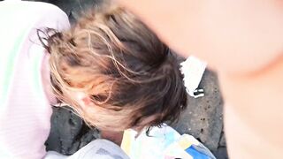 A Quick Bj on beach near the people