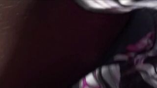 Pretty Blonde Deep Upskirt & Frontal Slit