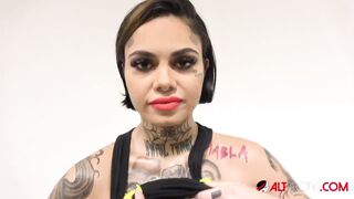 Interview with big boobed inked beauty Genevieve Sinn