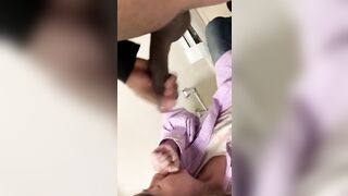No teeth Mouth Blows Before Work