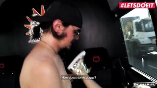LETSDOEIT - Hot College sluts Lia Louise Bombshell Fun On The Van