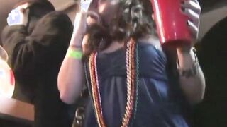 Turned On Goddess Goddess liking herself inside a Party, showing her