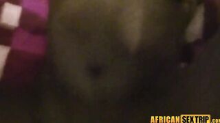 Ebony black beauty gets tight vagina ruined by her new