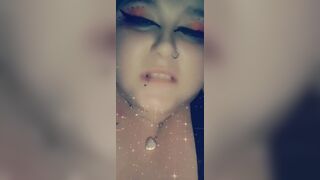 (Filthy talk) Long sluts fucks her sweet vagina with vibrator