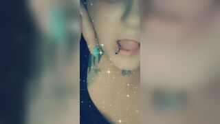 (Filthy talk) Long sluts fucks her sweet vagina with vibrator