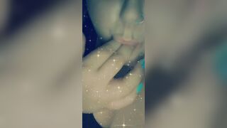(Filthy talk) Long sluts fucks her sweet vagina with vibrator