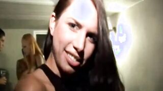 Thin lesbian coed Women go down on snatch