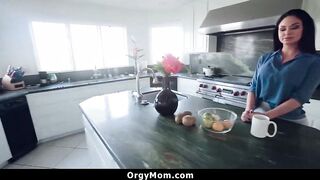 Turned On Stepmom Wants Her Son to Play With Her Hooters