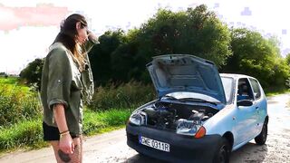 Polish Amateur Lovers, Fucking inside the vehicle