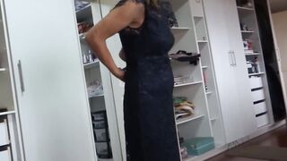 My wifey dresses to go to the party and comes